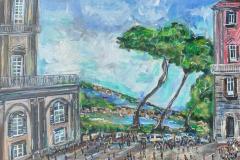 Piazza Del Plibisco, Napoli 30.4 x 40.6 cm 2023 VENDU