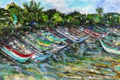Bateaux,Dodanduwa 40.64 x 50.8 cm 2025