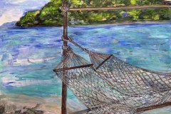 2 hamacs, Île de Koh Lipe — 30,4 × 40,6 cm, 2026 — VENDU