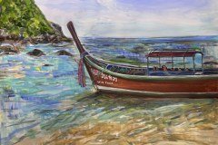 Bateau à longue queue Win Tour, Koh Lipe — 40,6 × 50,8 cm, 2026
