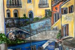Pozzuoli train station 16"x20" 2023 SOLD