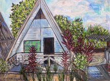 Camp Nazri Nipah, Pangkor Island — 12" × 16", 2026