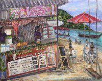 Mango Roti Shop, Koh Lipe, Sunrise Beach — 16" × 20", 2026