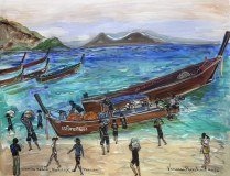 Delivery on the Lipe Shore, Koh Lipe — 16" × 20", 2026